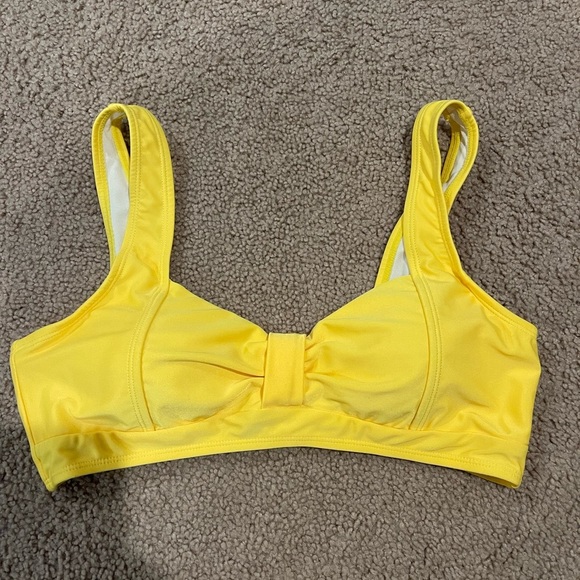 SHEKINI yellow removable padded Swim Top - Picture 8 of 8